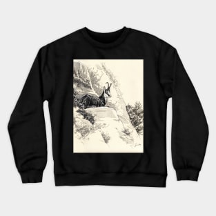 Chamois with flowers Crewneck Sweatshirt